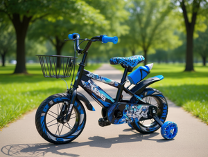 Bicicletta per bambini Hyf B41 da 12 pollici con rotelle e cestino per uso esterno da 3 a 6 anni - Product Image 2