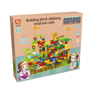 Ladrillo juguetes de plástico bloques de construcción de bricolaje niños bola <span class=keywords><strong>laberinto</strong></span> embudo slide bloque de mármol - Product Image 5