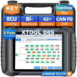 Escáner de Diagnóstico Automotriz Multimarca XTOOL D8S OBD2, Tableta de 8 Pulgadas, Programación de Llaves, Herramientas de Cerrajería, Inmovilizador de Llaves, 2 Años, 12V - Product Image 1