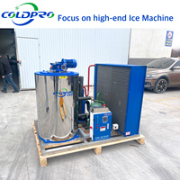 Machine à glace en flocons Coldpro 3000 kg / 3 tonnes par jour pour les produits de la mer/supermarchés/boulangeries avec 2 ans de garantie