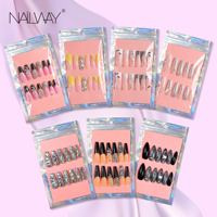 Factory Direct Wholesale Price Luxury Acrylic Diamond Custom Long Ballerina Coffin Private Label Press on Nails