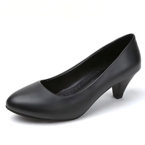 Zapatos <span class=keywords><strong>de</strong></span> Trabajo <span class=keywords><strong>de</strong></span> Piel Suave para Mujer, Sin Cordones, Tacones Altos Finos, Antideslizantes, Impermeables, Diseño Ligero para Azafatas, para Vestir Formal - Product Image 3