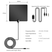 Antenne TV numérique HD intérieure 28dBi, récepteur numérique 1080P 4K, antenne TV numérique intérieure HD UHF VHF pour films et chaînes gratuites
