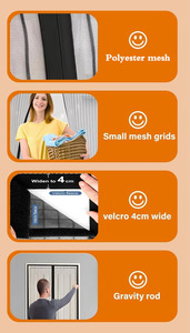 Wholesale Magnetic Soft <strong>Screen</strong> <strong>Door</strong> Mosquito Net <strong>Screen</strong> Curtain <strong>Mesh</strong> Easy Install Polyester <strong>Mesh</strong> 100*210cm Size - Product Image 4