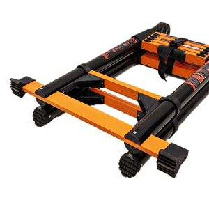 Échelle télescopique pliante en acier au carbone de 2,5+2,5 m en forme de A pour usage industriel et extérieur - Product Image 1