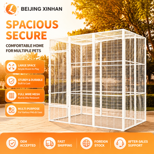 Cage d'élevage extensible pour villa, grande cage à oiseaux robuste et sécurisée, idéale pour chats, chiens, pigeons, paons - Product Image 1