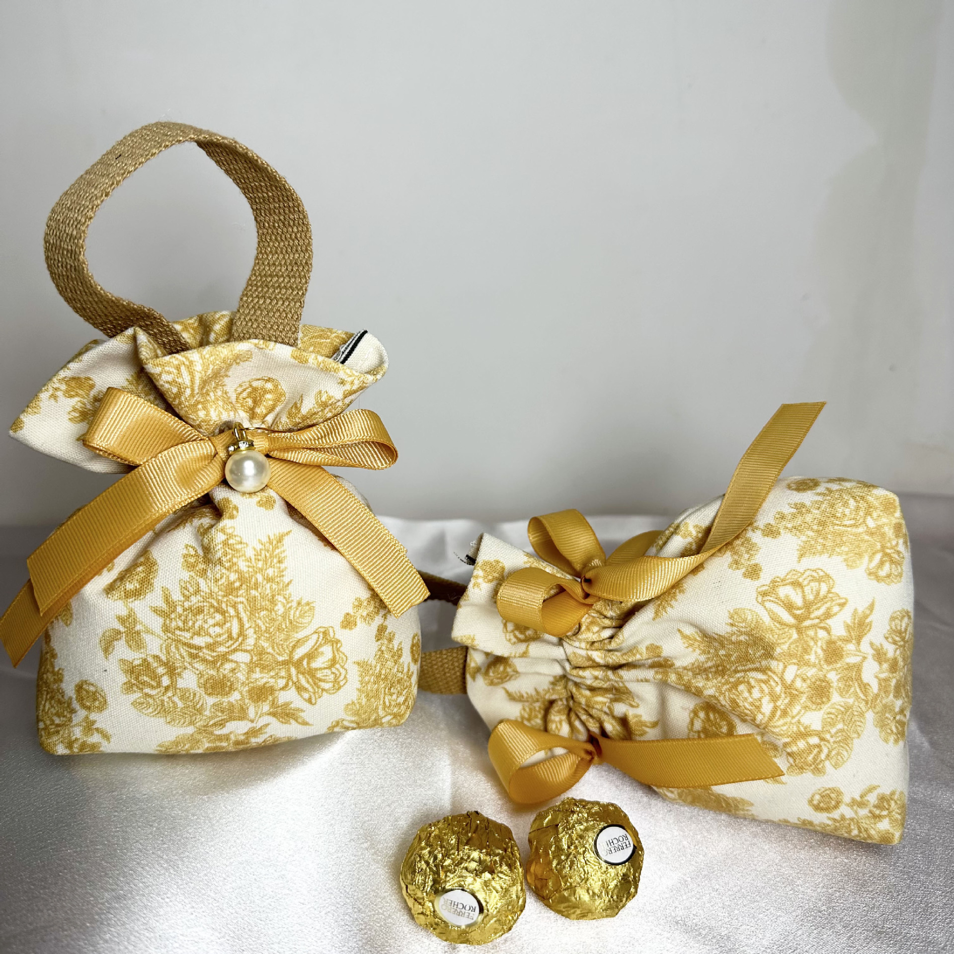 Golden peony + pearl canvas