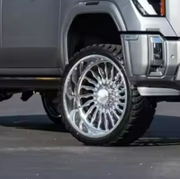 Pneu de camion forgé en tailles 22x12, 24x12, 24x14, 26x12, 28x16, compatible avec GMC Sierra 1500/2500/3500 avec PCD 8x170, 8x180, 8x6.5 et 6x139.7
