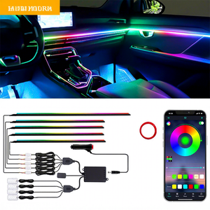 Luz Decorativa Interior para Automóvil, Kit de Iluminación Ambiental Multicolor con Control Remoto - Product Image 2