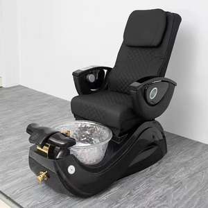 Sillón de Manicura y Pedicura Eléctrico Rojo y Negro, Moderno y de Lujo, Personalizado de Fábrica, con Spa para Pies, para Salón de Belleza - Product Image 2