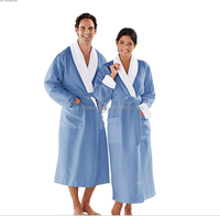 Robe de spa de luxe pour hôtel et resort, doublée de tissu moelleux, avec étiquette privée