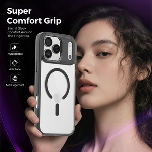 Senyork colorful magnetic charging transparent mobile phone case clear back cover for iPhone 12 13 14 15 16 pro max 17E Factory - Product Image 3