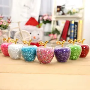 Noel hediyesi glow-in-the-koyu kristal elma küçük elmas kız arkadaşı göndermek eşi girlfriends yaratıcı ev dekorasyon