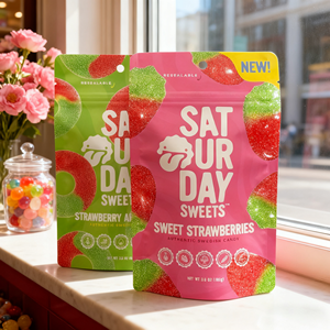 Custom Printed Aluminum Foil Ziplock Resealable Holiday Gift Soft Candy <b>Packaging</b> <b>Bag</b> OEM Free Design Low MOQ 10Days - Product Image 1