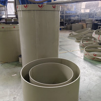 Tuyau de ventilation rectangulaire en PP, conduit d'évacuation en plastique chimique, tuyau industriel anti-corrosion pour le traitement des gaz résiduels