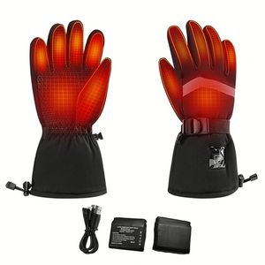 Gants chauffants d'hiver pour moto <span class=keywords><strong>Ski</strong></span> Snowboard Gants en polyester imperméables Doublures Batterie Chaleur <span class=keywords><strong>Ski</strong></span> Gants <span class=keywords><strong>De</strong></span> <span class=keywords><strong>Ski</strong></span> Hiver Warm - Product Image 2
