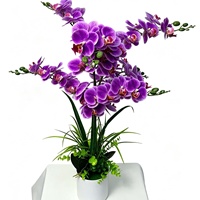 Orchidée Phalaenopsis Artificielle en Pot, 54 Têtes, Effet Naturel, pour Décoration Maison et Mariage