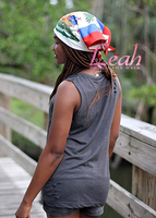 Bonnets de nuit, taies d'oreiller, masques pour les yeux et durags en satin doux de luxe avec drapeau d'Haïti - Impression numérique sur soie pour sports d'hiver et voyages