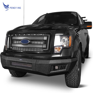 Pare-chocs avant F150 (hors <span class=keywords><strong>Raptor</strong></span>) pleine largeur avec barre lumineuse et anneaux en D compatibles avec <span class=keywords><strong>Ford</strong></span> F150 2009-2014 - Product Image 3