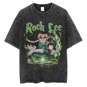 Camiseta estampada nueva de verano, camiseta holgada de manga corta con efecto desgastado de Uchiha <span class=keywords><strong>Itachi</strong></span> para hombre - Product Image 5