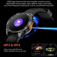 Reloj inteligente HD300pro GPS, pantalla AMOLED de 1,43 pulgadas, mapas sin conexión, 3ATM, resistente al agua, 4GB, linterna de memoria, reloj inteligente para exteriores para hombres