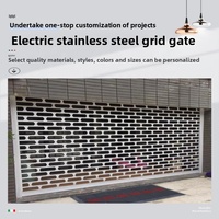 Porte de sécurité en alliage d'aluminium perforée à grille ventilée, sur mesure, vente en gros pour villas, magasins et projets commerciaux