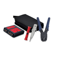 Kit de herramientas de red de ingeniero de cableado Linkwylan con probador de Pelacables RJ11/RJ45, herramientas de punzón de prensado para piezas de Telecomunicaciones