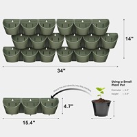 Jardinière murale verticale en plastique pour plantes vertes, pots de fleurs, systèmes de jardinage mural intérieur/extérieur