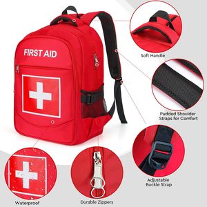Échantillon gratuit Trousse de secours Sac à dos de premiers secours Sac à dos de lutte contre l'incendie Trousse de suivi familial Sac à dos médical - Product Image 1