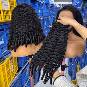 Pelucas de Cabello Rizado Birmano Natural WXJ, Pelucas con Frente de Encaje 13x4, Densidad del 300%, Ondas de Agua, 22 Pulgadas, 12A, Doble Trama, Pelucas de Cabello Humano 100% - Product Image 2