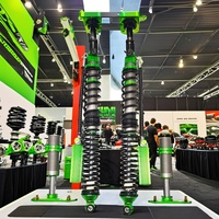 Amortisseur Personnalisé 14 Pouces Vert Tout-Terrain 4x4 à Combiné Fileté Long Débattement avec Paire Torsadée Dentée