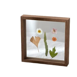 Ke3c <b>Photo</b> <b>Frame</b> 6 And 7 Inch Embossed <b>Double</b> Sided Glass Rectangle Display Stand For Plant Specimen Diy - Product Image 5