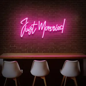 Koncept Drop Shipping 30 pouces Just Married décoration signe Neon Light Advertising Custom LED Neon Sign