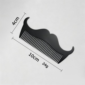 Peigne à barbe personnalisé avec logo, peigne à <span class=keywords><strong>moustache</strong></span> en acier à dents fines, peigne <span class=keywords><strong>de</strong></span> toilettage pour la barbe à domicile ou en salon pour hommes - Product Image 4