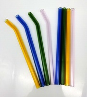 Pailles à boire en verre pour Smoothie Eco Borosilicate, 250x12mm de large et réutilisables