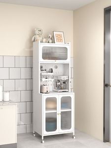 Meuble de rangement de cuisine autoportant moderne anti-poussière avec portes battantes, fabricant de buffet en fer - Product Image 5