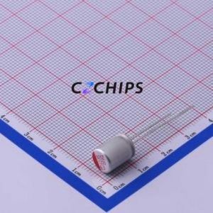 ตัวเก็บประจุแบบแข็งชนิด Through hole (THT) รุ่น SPZ0JM122F11O00RAXXX ขนาด D8xL11 มม. 1200uF 20% 6.3V 5.3A 100kHz - Product Image 1