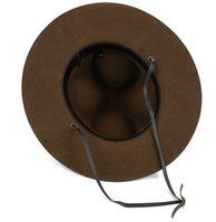 NL161 Chapeau de Sergent en Laine Unisexe pour Adulte, Casquette de Scout avec Cordon Coupe-Vent