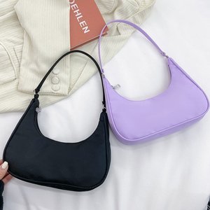 <span class=keywords><strong>2023</strong></span> bolso cruzado de nailon ligero para mujer, bolso cruzado con cremallera y forro de poliéster, elegante bolso de hombro con correa única - Product Image 1