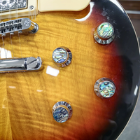 Kenop Gitar Elektrik Bentuk Piring Terbang Berbahan Cangkang Abalon Berkualitas Tinggi, Tutup Potensiometer Volume Tone Logam