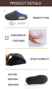 <span class=keywords><strong>Zapatillas</strong></span> de <span class=keywords><strong>casa</strong></span> de punto de espuma viscoelástica para <span class=keywords><strong>hombre</strong></span>, pantuflas masculinas de interior, transpirables, cálidas, <span class=keywords><strong>originales</strong></span>, de dos tonos, para la parte superior del hogar - Product Image 6