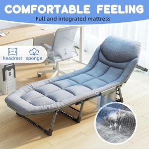 Cama Plegable Portátil, Silla Reclinable, 6 Posiciones Ajustables, Estructura de Acero Resistente, Alta Capacidad de Carga, Cama Plegable Portátil para - Product Image 4