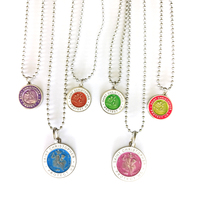 Colliers de mode religieux en émail catholique avec médailles de Saint Christophe, en solde, collier Saint Christophe