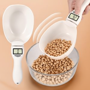 Cuillère-balance numérique intelligente pour mesurer les aliments, 0,5 kg, outil de cuisine en plastique avec écran et fonctionnement sur piles - Product Image 1