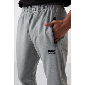 Pantalon de jogging pour homme Rory Grey Melange, taille élastique, respirant, coupe décontractée - Product Image 3