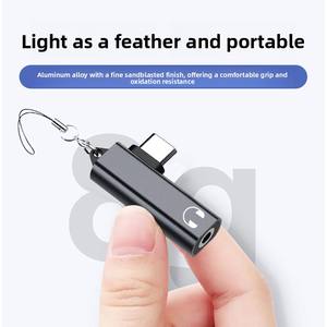 Adaptateur audio USB Type-C vers 3,5 mm avec blindage tressé et charge rapide 3A pour appareils mobiles <span class=keywords><strong>iPhone</strong></span> et Android - Product Image 3