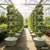 Tour de culture hydroponique à 8 niveaux et 32 trous, en PP de qualité alimentaire, équipement d'agriculture verticale pour usage domestique et commercial