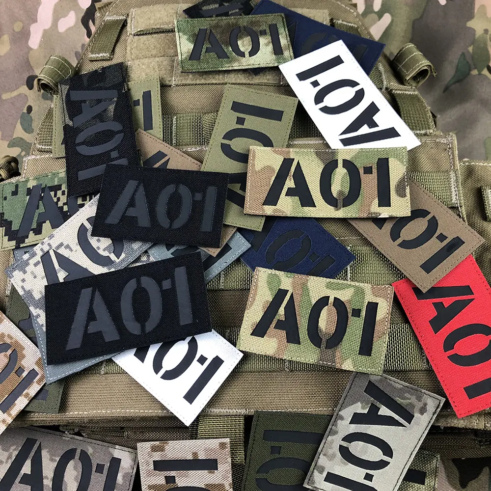 Laser Cutting IR IFF Infrared Reflection Custom Patch Radio Call Sign Name Tapes Black Letters Tactics Air Soft