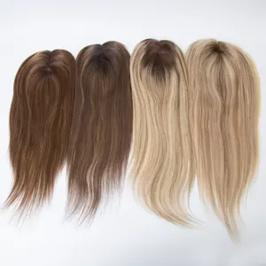 New Arrival Mono Topper màu sắc mới lớp biểu bì alignment Trinh Nữ tóc con người cho phụ nữ da trắng giá cả phải chăng