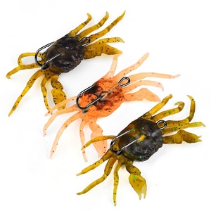 Ventas calientes 32,5G Gancho doble Realista Bonic Walking Hundimiento Cangrejos Cebo de plástico suave Cangrejo Señuelo Señuelos de pesca de agua salada - Product Image 4